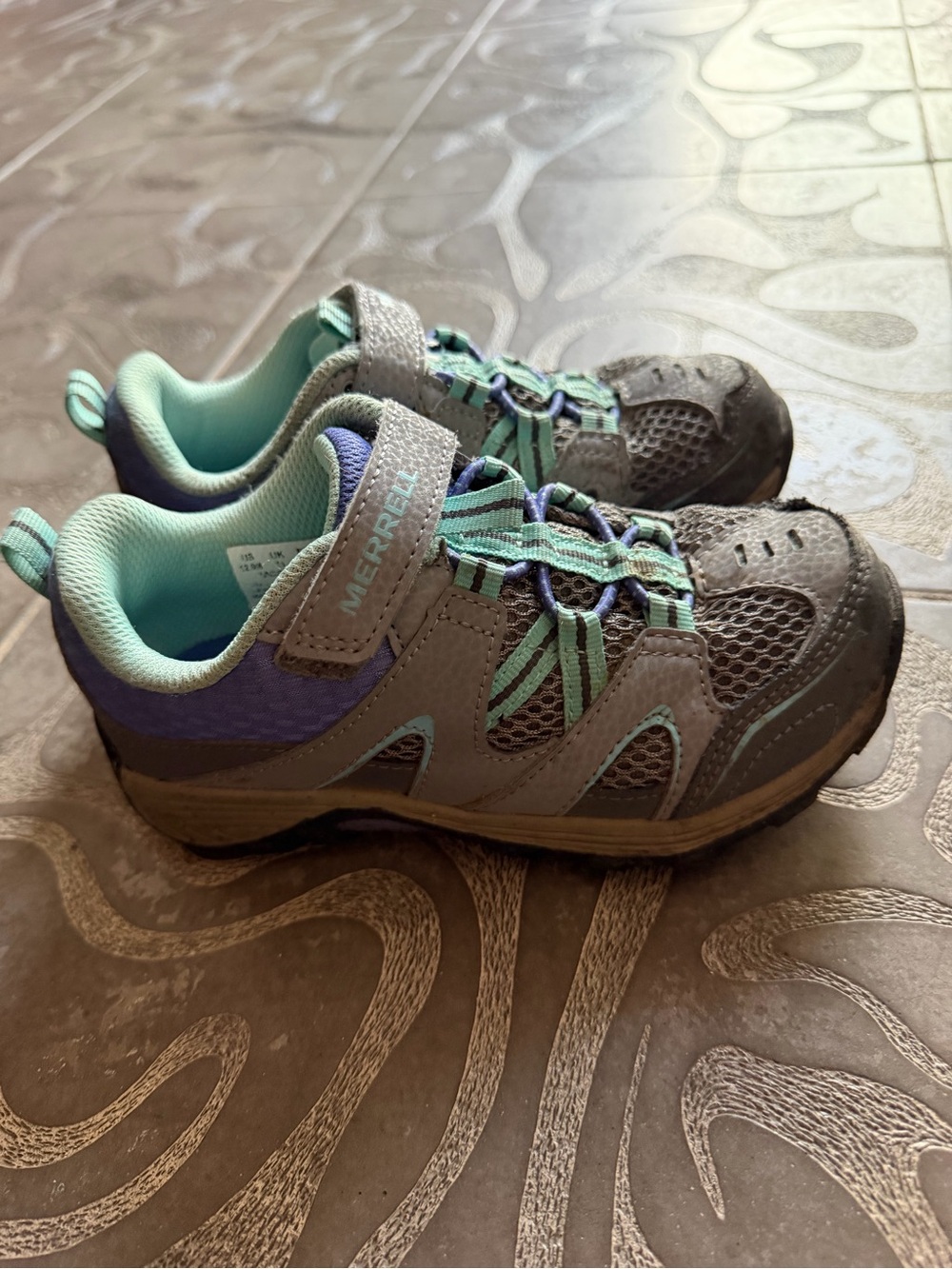 Merrell Kids Gray & Teal Trail Sneakers